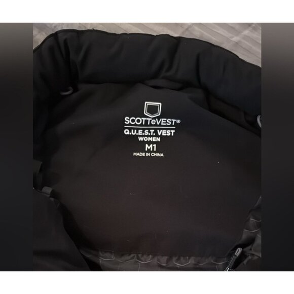 Scottevest Q.U.E.S.T. Vest Women M1 (XXL) Black Water-Repellent Travel Vest W/ 4 - Picture 6 of 13